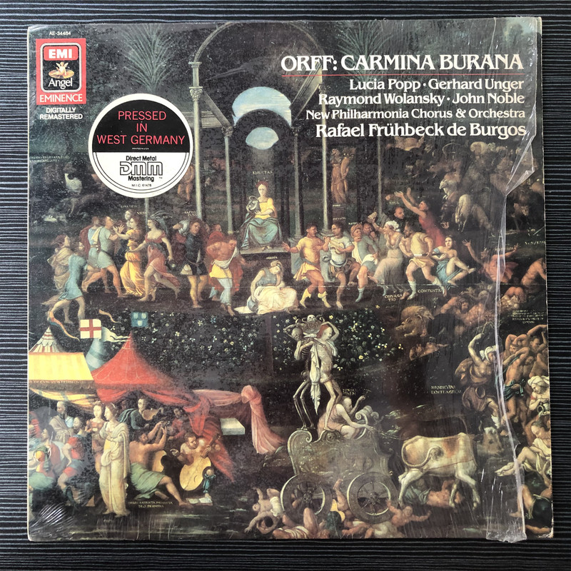 Orff's Brán诗歌, Conducted by Burgos, German Edition Lp Vinyl Record Orff's Brán诗歌, Conducted by Burgos, German Edition Lp Vinyl Record