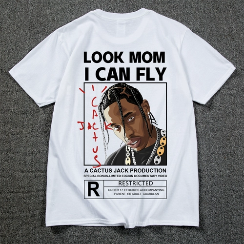 Fashion Hip Hop Men Tshirt Travis Scott Tour Short Sleeve CA