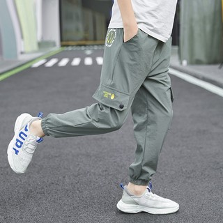 Speedy boys summer quick-drying pants children's anti-mosquito pants 2023 new medium p big children summer thin overalls
