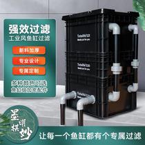Industrial wind turnover box fish tank fish pond filter balcony fish turtle tank trickle box filter household storage