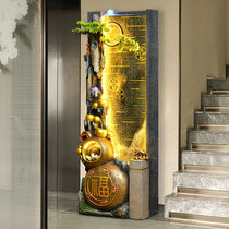 New living room water curtain wall flowing water wall Chinese style ornaments rockery water feature fountain floor screen entry porch opening ceremony