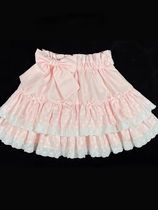 Summer Sweet Bow Lolita Cake Skirts Womens Kawai Lace Ruffle