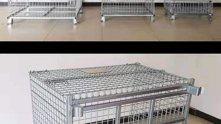 Хранение клетке 折叠储物笼储物笼铁架周转笼铁篮笼仓库笼钢丝笼蝴蝶笼金属铁笼