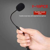 1~10PCS Portable Mini 5mm Microphone Condenser Clip-on Lap