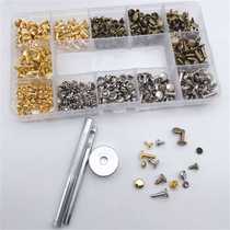 300 sets of double-sided rivets 3 sizes 3 color mounting tools 6mm8mm rivet leather Ram Cross Border Goods
