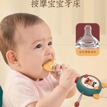 Babys rattle drum toy can nibble 3-6 3 months newborn babys hand drumsticks shake the bell 0-1 years old 