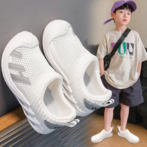 Anta suitable boys sports shoes summer 2024 new childrens white shoes mesh breathable boys one-step mesh
