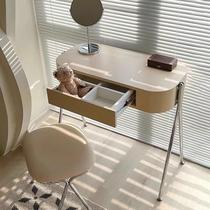#CreamWind Internet Celebrity Dressing Table Nordic Light Luxury Girls Bedroom Small Makeup Table Bedside Drawer Storage Book