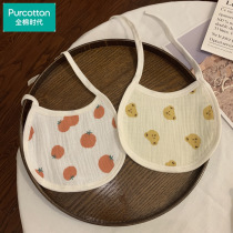 Cotton era baby gauze lace 4-layer cotton bib newborn pure cotton summer thin saliva napkin for men and women