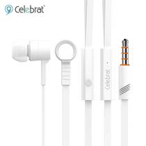 CELEBRAT D2 in-ear headphones with heavy bass mobile phone line control with microphone