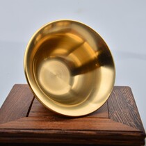 New Tibetan pure copper eight auspicious water supply bowl in front of the Buddha household small N carved Buddha cup water cup