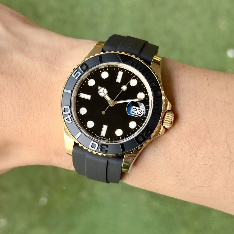 высший уровень!Часы Gaoding Watch автоматические механические часы Мужские часы с силиконовым ремешком/Часы из розового золота