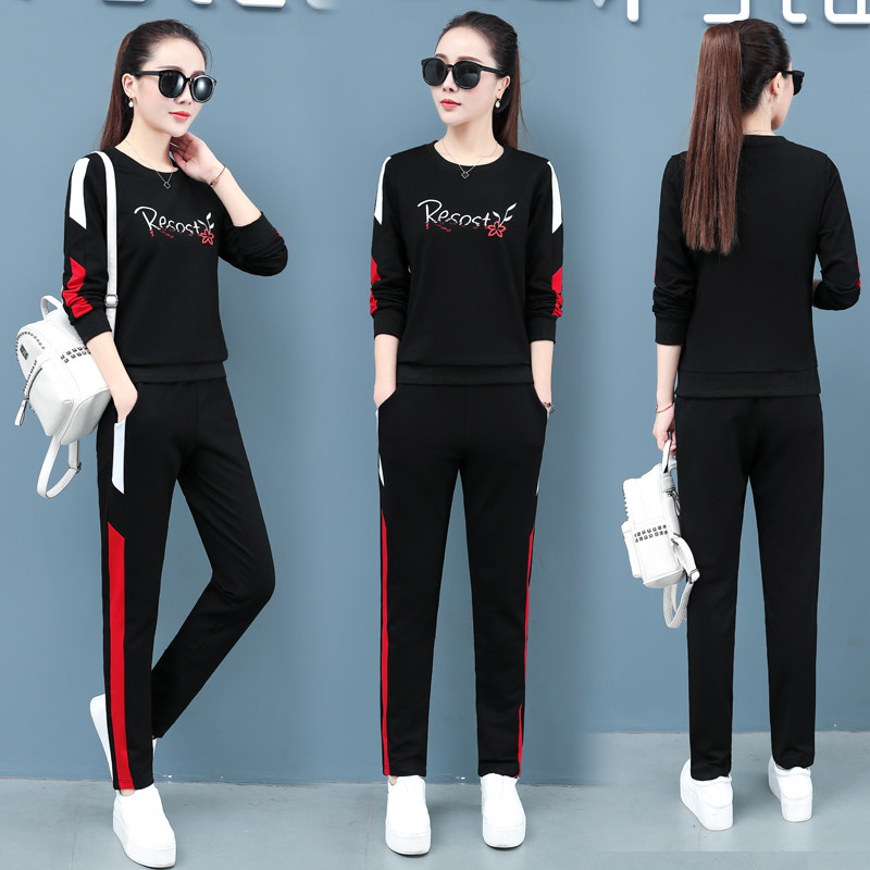 Long sleeve long pants sports suit women's fall 2022 new Korean version casual two-style fashion sportswear women's fashion
