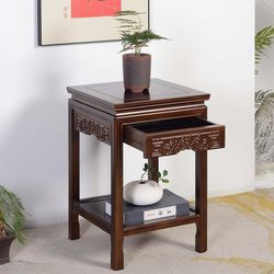 Solid Wood Side Table, Square Table, Small Table, Small Coffee Table, Corner Table, Living Room Sofa, Chinese Style, Simple Balcony Residential Furniture