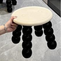 Household small bench round stool low stool coffee table living room bathroom non-slip childrens small chair plastic thickened foot stool