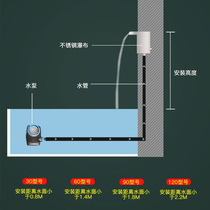 Stainless steel waterfall s water curtain wall water curtain courtyard rockery garden landscape fish pond outlet circulating water system