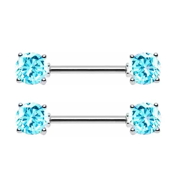 [Ювелирный набор серьги-пиерсинг Fashion Flower из стали кристалл]