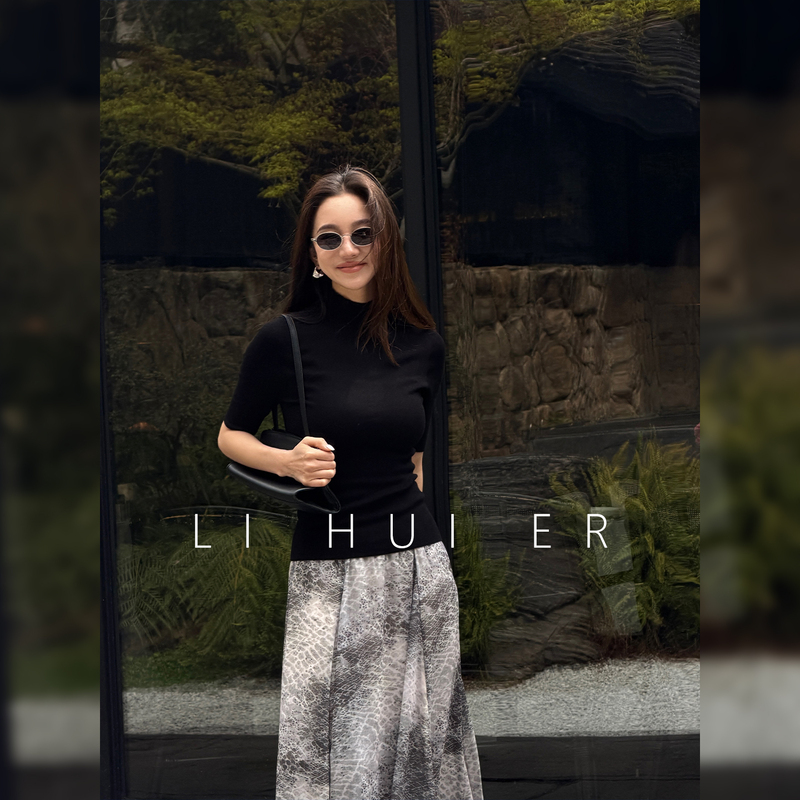 Lihuier Li Hui'Er Spring in Pamir Design-Inspired Inner Layering Top for Women, Minimalist Knit Top