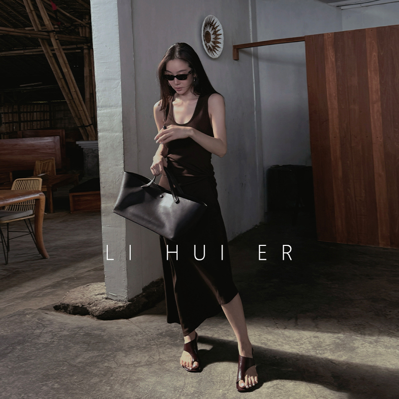 Lihuier Li Hui'Er Afternoon Earl Sleeveless Tank Dress Women's Commuting Outfit Slimming Strap Dress