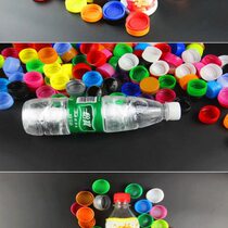 Colorful plastic bottle caps for mineral water sealed leak-proof round kindergarten childrens handmade diy puzzles 1000 pieces