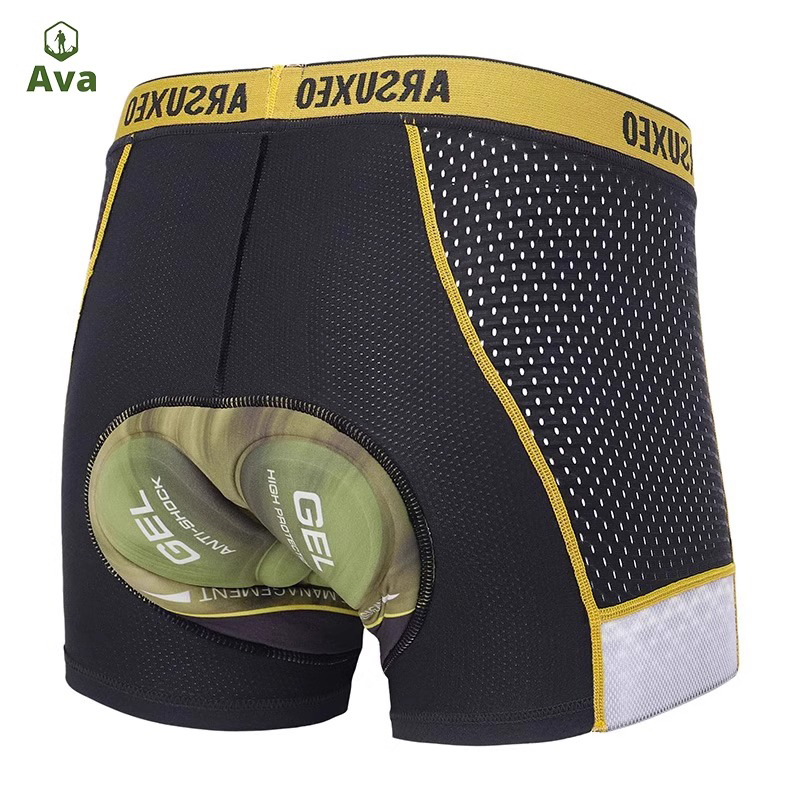 German Cycling Underwear with Shock-Absorbing Silicone Pads, Men's Road Cycling Shorts, Non-Slip, Breathable, Quick-Drying, Suitable for All Seasons