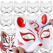 5 1PCS Masks Cat Masked Ball Mask Diy White Blank Cosplay