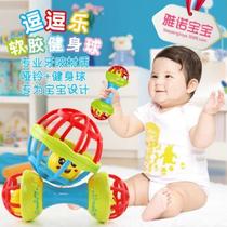 Baby early education rattle hand grasping sensory ball soft rubber ball grasping toy newborn baby teether soft ball type benefit]