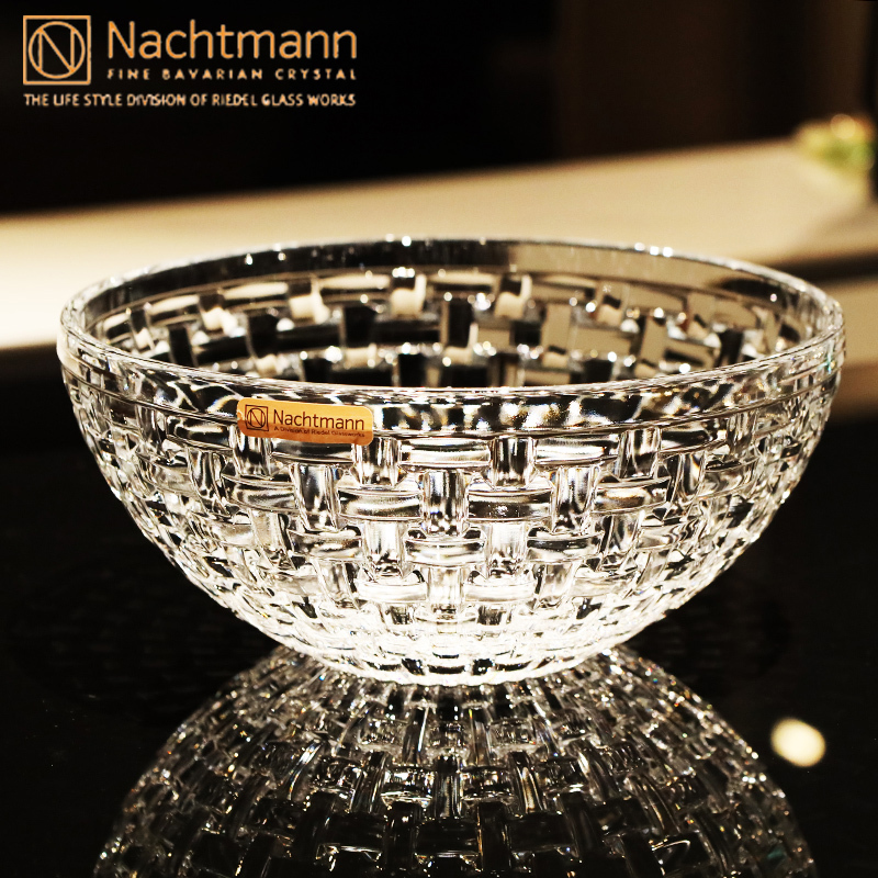 German Nachtmann Imported Light Luxury Crystal Glass High-End Household Fruit Tray Living Room Flat Plate Dinner Plate German Nachtmann Imported Light Luxury Crystal Glass High-End Household Fruit Tray Living Room Flat Plate Dinner Plate
