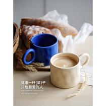 newKorean ins style hand-painted tulip glass Letter simple w