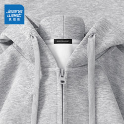 Jeanswest Cardigan Sweatshirt for Men, Autumn 2025 New American Style Jacket, Heavyweight Loose Casual Hooded Top for Men