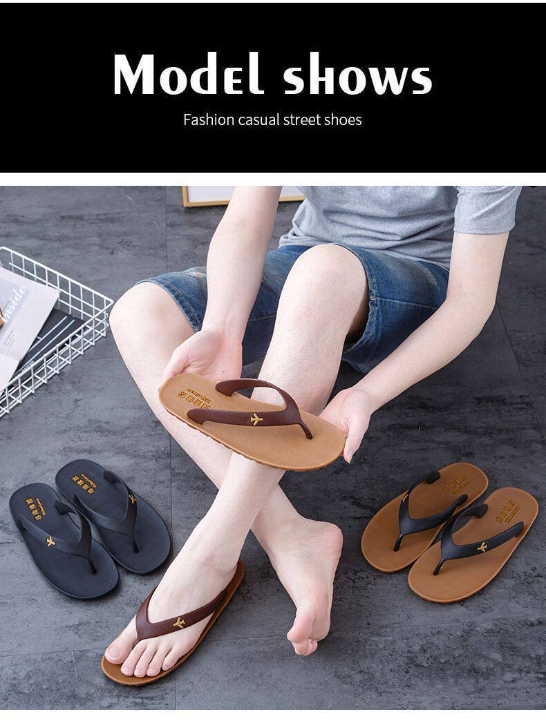 Отдых тапочки 越南男士人字橡胶进口新款拖鞋轮胎耐磨人字拖休闲 𫔮防滑防臭沙滩