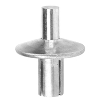 Semi-round head percussion rivet all-aluminum core rivet expansion nail iron sheet color steel tile fixed hinge flat head hammering