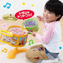 Japan imports bread Superman Childrens baby Puzzle Practice New Frame Subdrum Combined Toy Suit Gift Drum