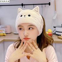 kjINS style cartoon animal cat ears headband face wash headband girls makeup remover hair cover coral velvet confinement head