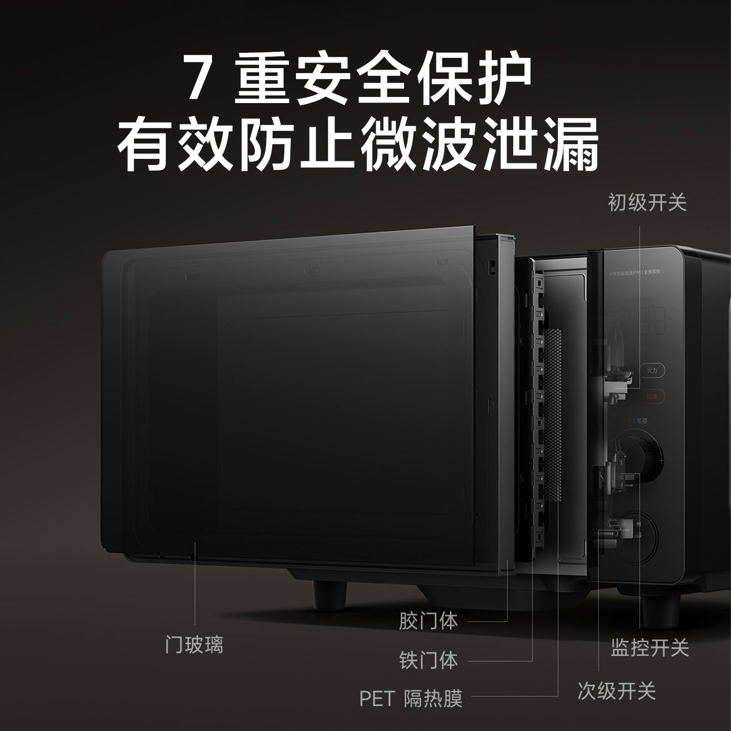 Mijia Smart Microwave Oven P1 for Home Use, Large Capacity, Variable Frequency, Fast Heating, First-Class Energy Efficiency, High Power, Flat-Panel Heating
