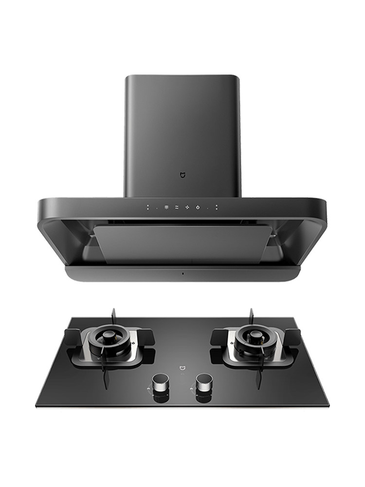 Mijia Smart European Style Range Hood S2 Smoke and Stove Set Cross-Border Gesture Control Home Use Strong Suction Ceiling-Mounted Self-Cleaning