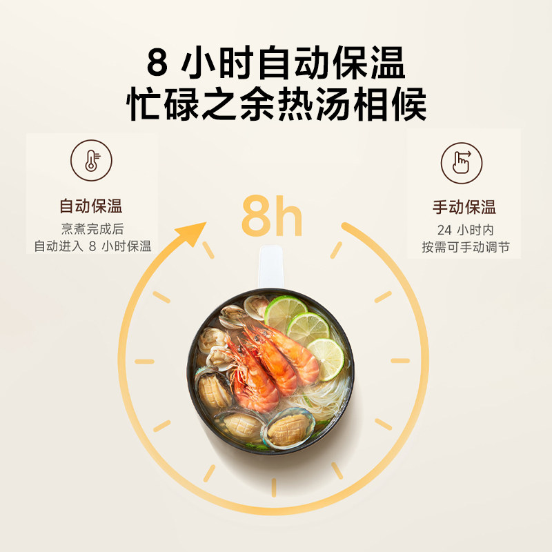 Mijia Multifunctional Electric Cooker 1.5L Household Detachable Multifunctional Steaming and Cooking Dormitory Student Small Hot Pot