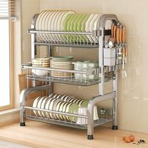 304 stainless steel dish rack kitchen storage rack countertop bowl and plate storage rack dish drainer rack bowl and chopsticks storage box