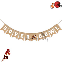 Super bowl NFL Super Bowl party decoration linen bunting