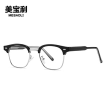 The New 2114 artsy retro eyebrow frame male tr90 metal half