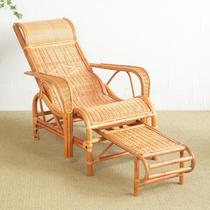 Rattan lounge chair sofa lazy chair elderly leisure lunch break adult old-fashioned balcony natural rattan sleeping home