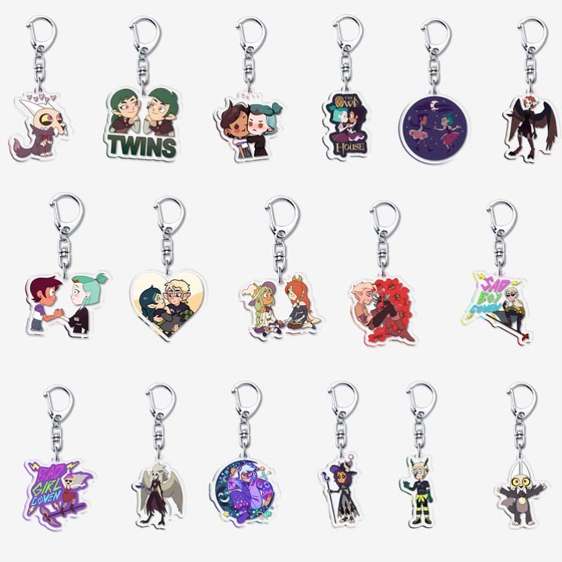 Owl Magic Society Merchandise Music Flower Girl Keychain Backpack Pendant Decoration Exquisite Gift for Classmates