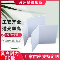 Flame-retardant PC diffusion plate milky white material PS diffusion plate downlight piece frosted uniform light plate anti-glare processing