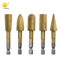 Hexagonal handle 5-piece set of high-speed steel woodworking rotary files 6 electric grinding heads 3mm handle special-shaped files