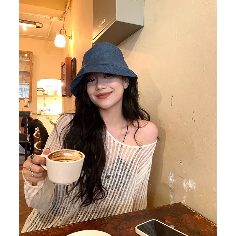 Daqianwithu Hollow-Out Tie-Up Sun Protection Cover-Up Backless Top for Women, Thin and Relaxed T-Shirt