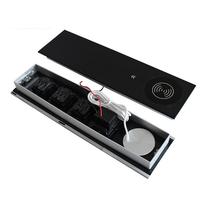 Customized multimedia bodyless office side sliding cover socket multi-function junction box charging panel power supply table USB