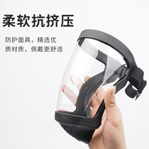 Industrial grade dust mask goggles high transparent high definition full face anti-fog dust polishing hood protective mask