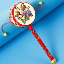 Rattle baby toy old-fashioned rattle children can chew the wave drum baby three months old hand drum