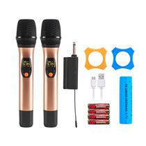 Wireless microphone U-segment one-to-two outdoor audio computer sound card plug-and-play rechargeable reverberation universal microphone