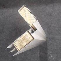 White two-in-one corner column tile stove corner column accessories brick clip cabinet aluminum alloy inner corner slot